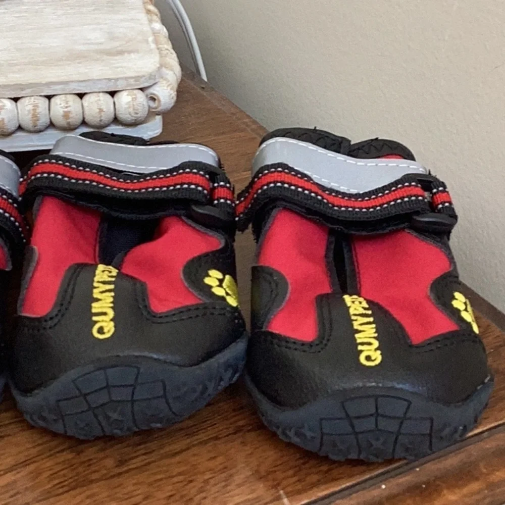 Red and Black Dog Boots